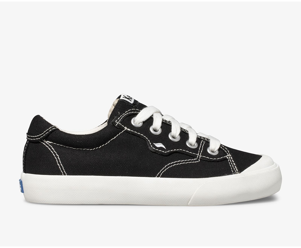 Kids Keds Sneakers - Crew Kick 75 - Black - 7613-XVFHC